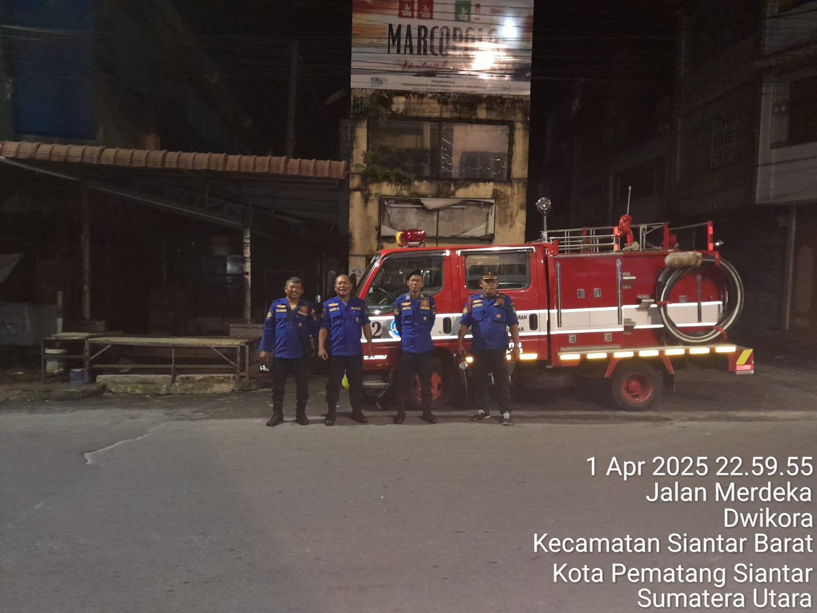 monitoring keamanan dan ketertiban umum terhadap aktivitas pedangan korban kebakaran Gedung IV Pasar