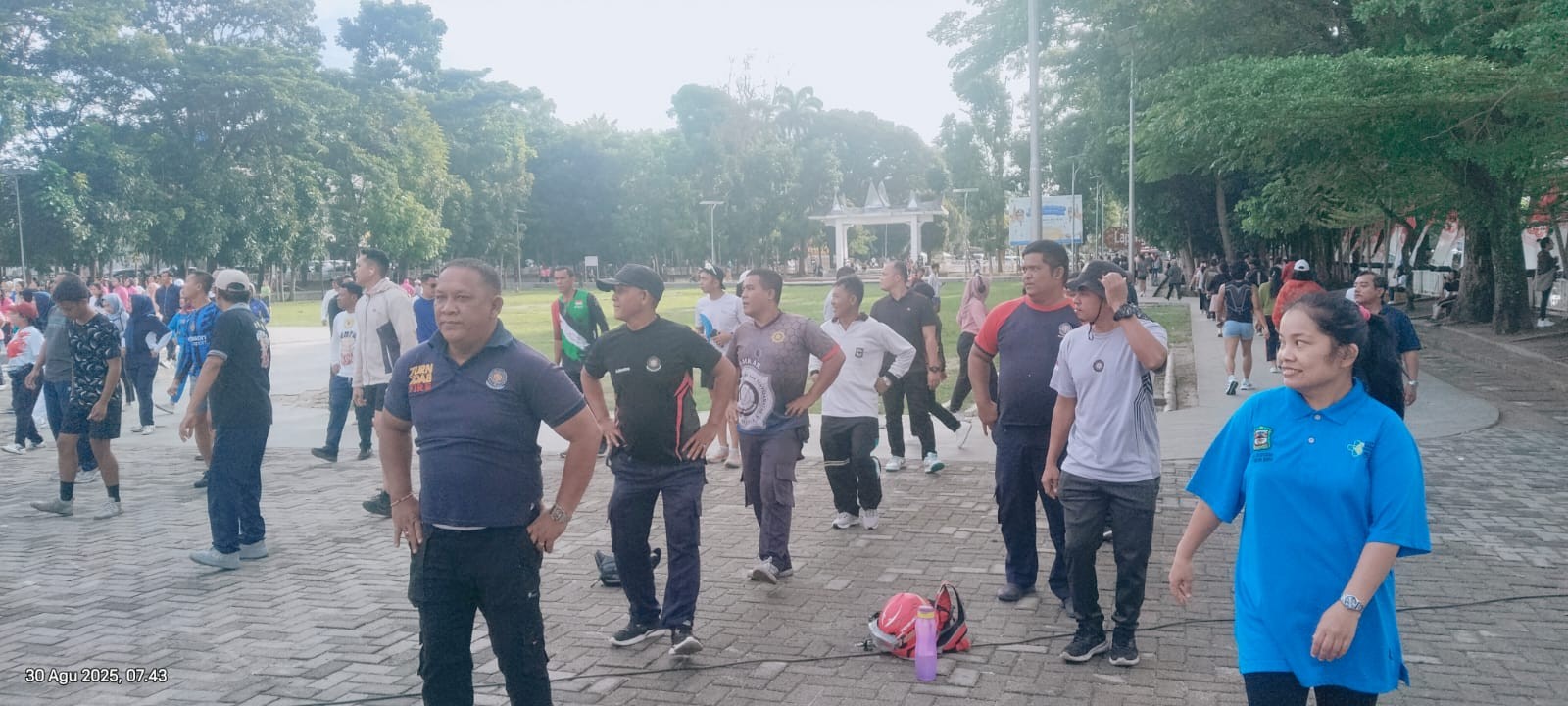 Olahraga Senam Sehat dan Bugar ASN Pemerintah Kota Pematangsiantar.