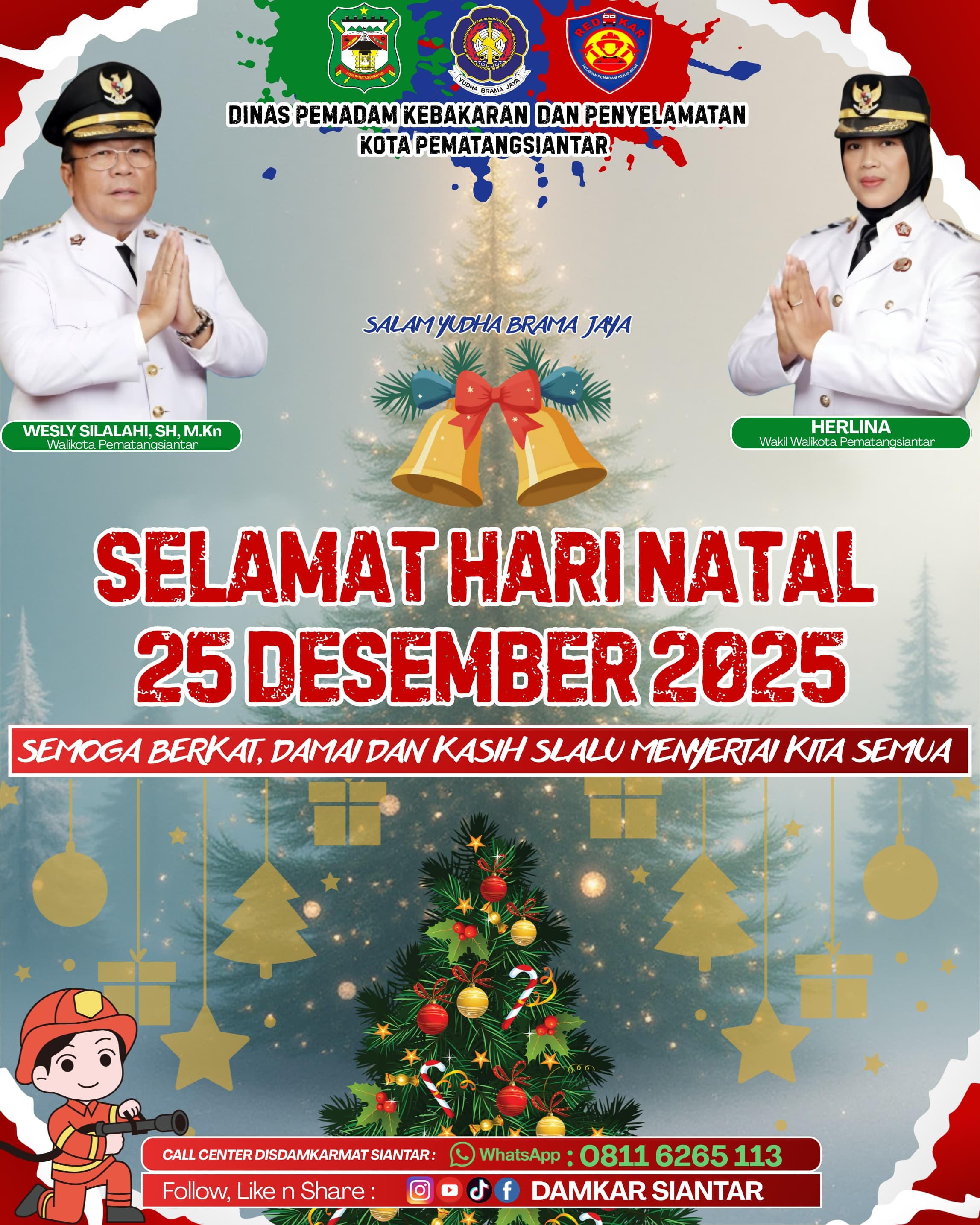 “Selamat Natal Tahun 2025, Semoga cinta kasih Kristus menjadi sumber kekuatan kita, dan tahun baru i