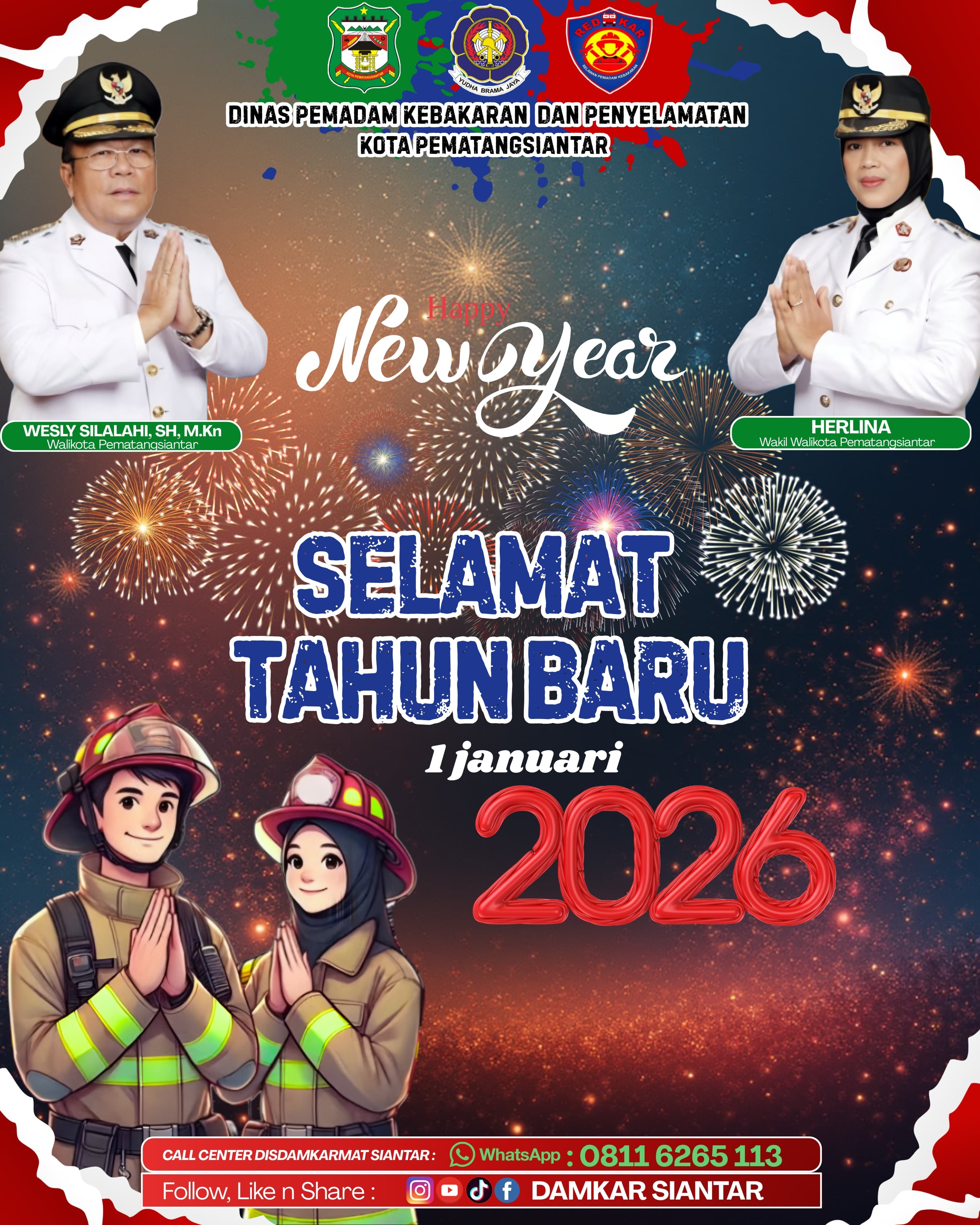 \"Selamat Tahun Baru 2026, Semoga energi baru membawa semangat tak terbatas untuk perjuangan kemanus
