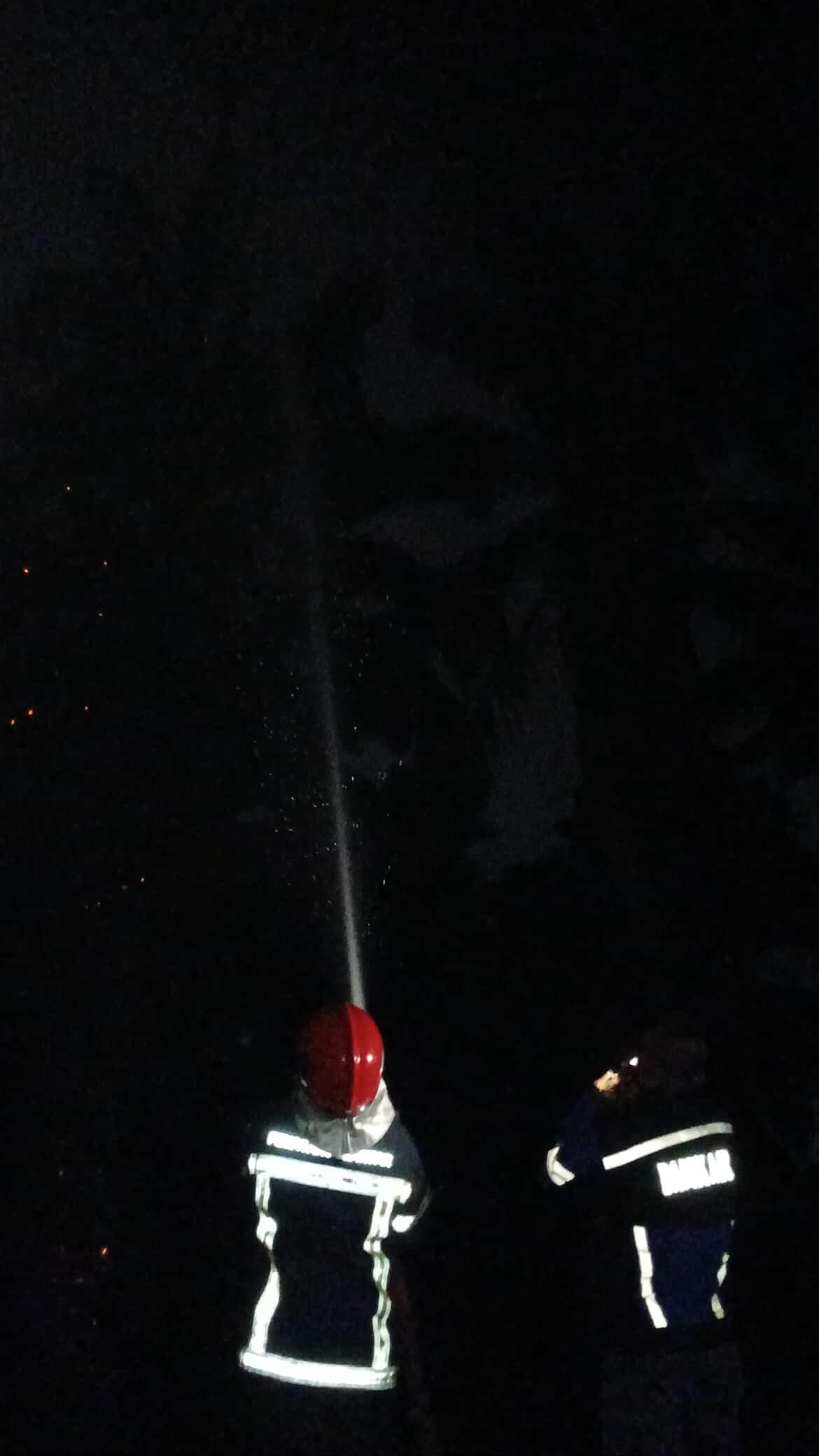 Pemadaman Kebakaran pohon sawit di  Jl. Sibatu-batu