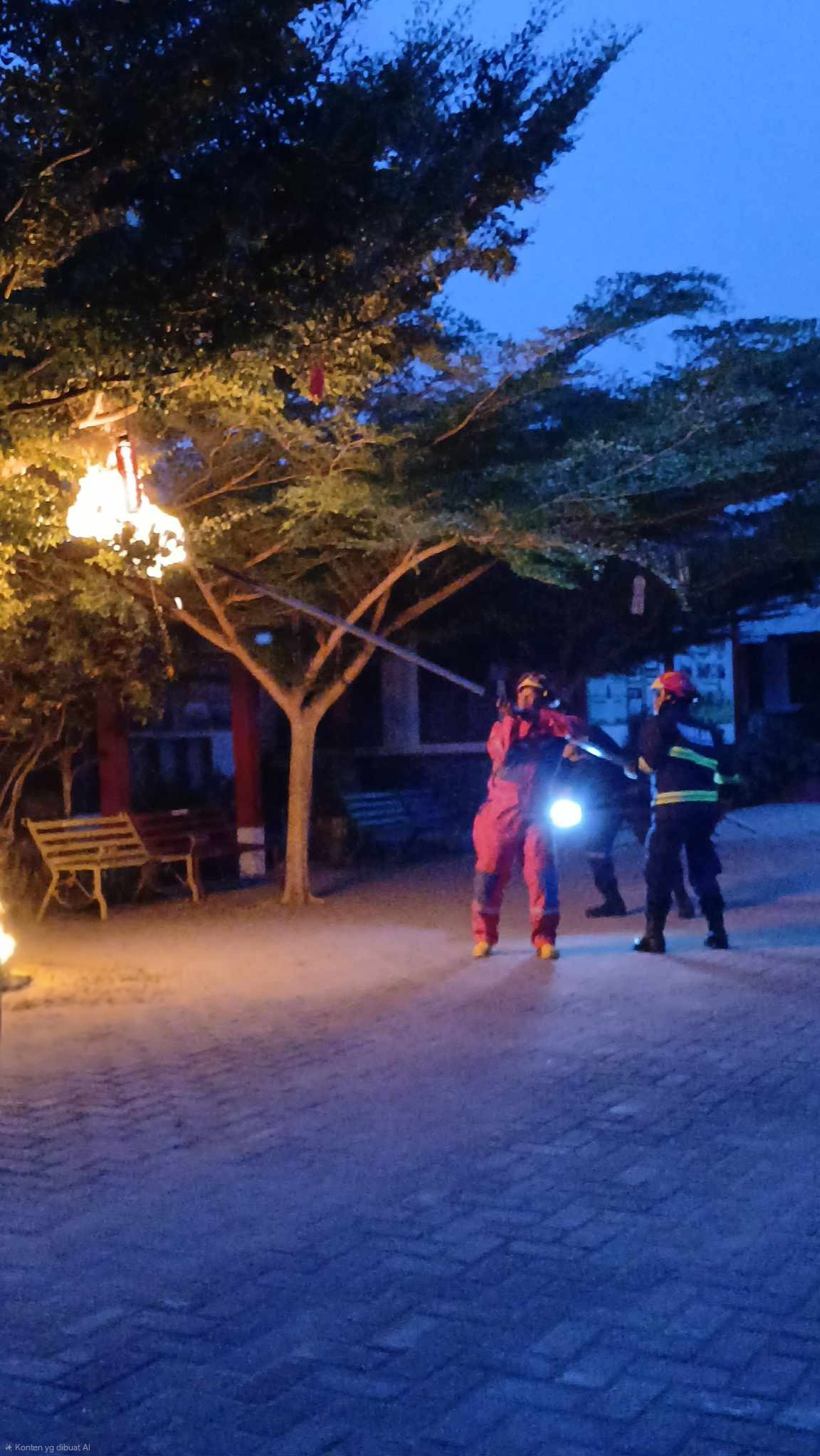 evakuasi sarang tawon di UPTD SD NEGERI 125554  Jl. Batu Tiga Naga